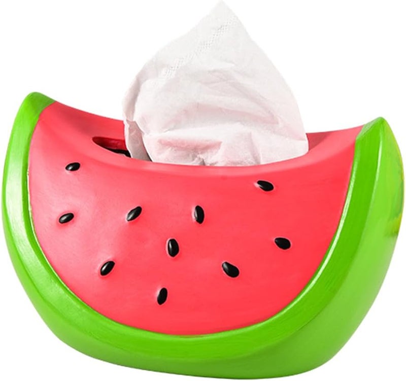 Resin Watermelon Tissue Box Holder Large Capacity Paper Towel Dispenser Home Office Desk Decor - Image 5